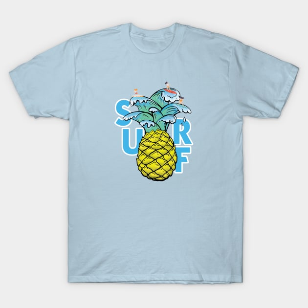 PINEAPPLE SURF TEES T-Shirt by Margariteee